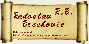 Radoslav Brešković vizit kartica